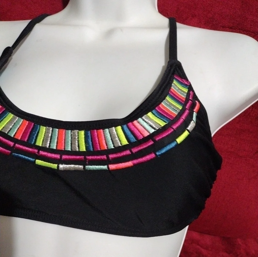 XHILARATION Black‎ Bikini Top